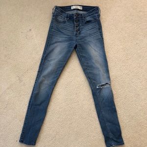 Abercrombie and Fitch High Waited Button Up Jeans